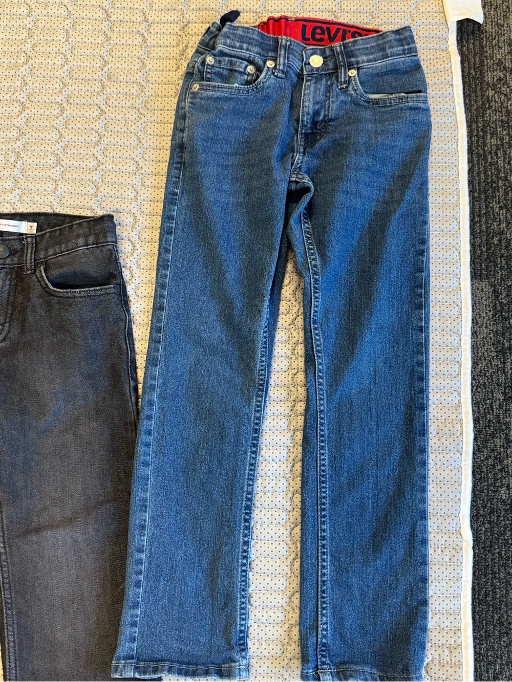 Levi's Boys' Light Blue, Dark Blue & Black Straight Jeans Trio - Picture 6 of 12